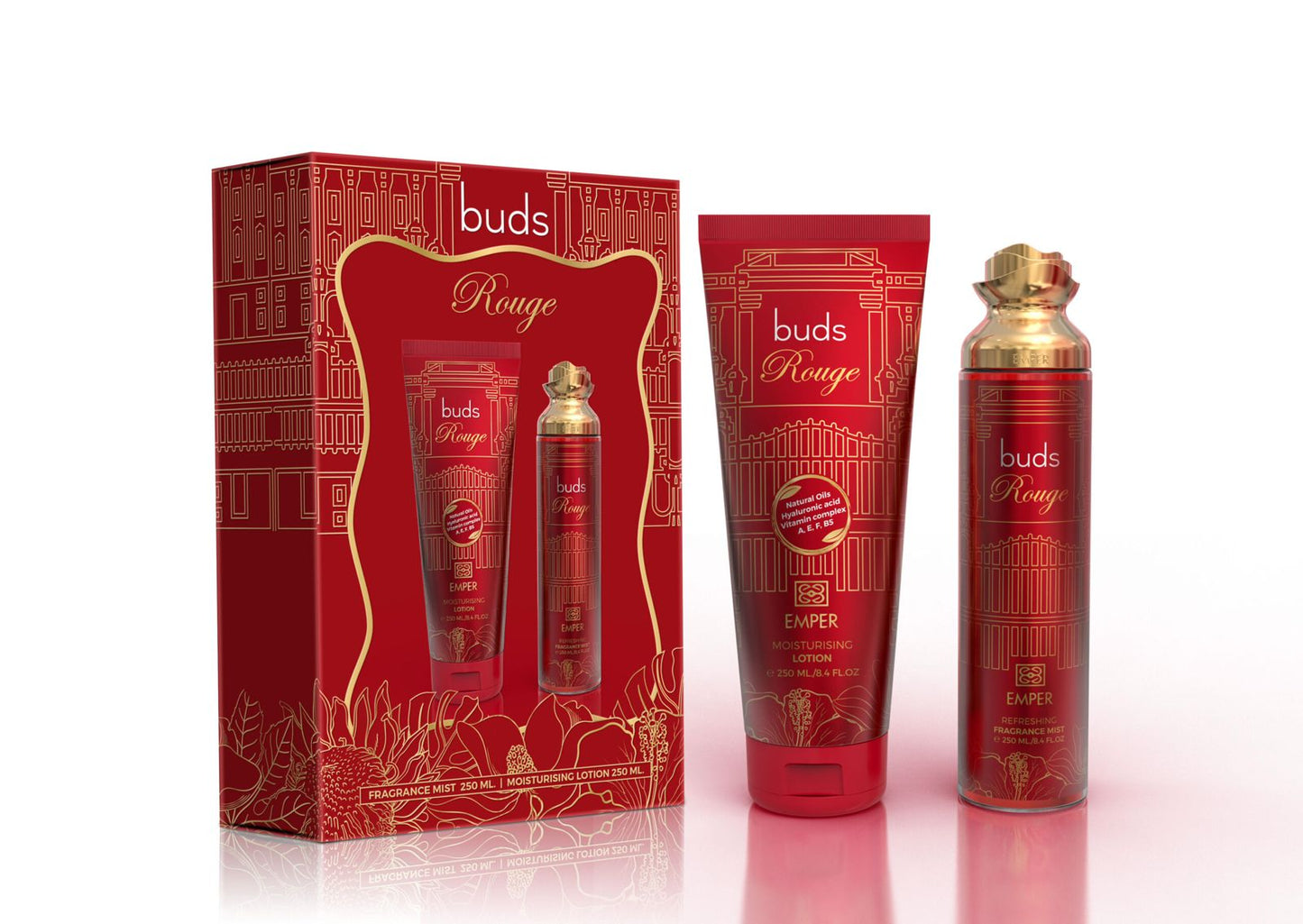 BUDS ROUGE SET COLONIA Y CREMA