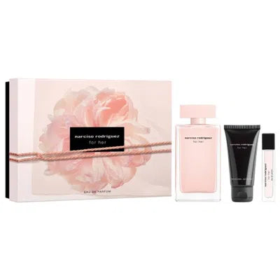 NARCISO RODRIGUEZ FOR HER EAU DE PARFUM SET 3 PIEZAS