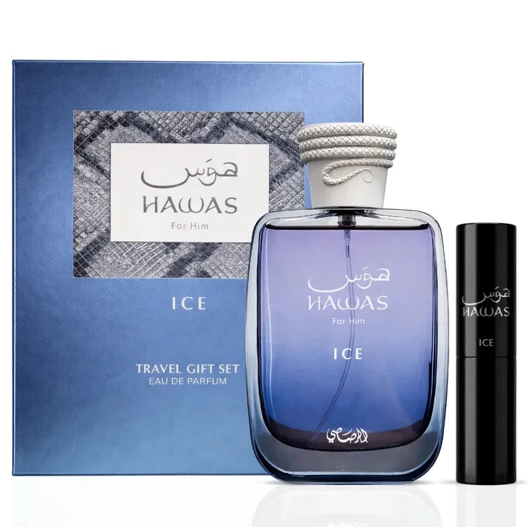HAWAS FOR HIM ICE TRAVEL GIFT SET 100ML+ 8ML