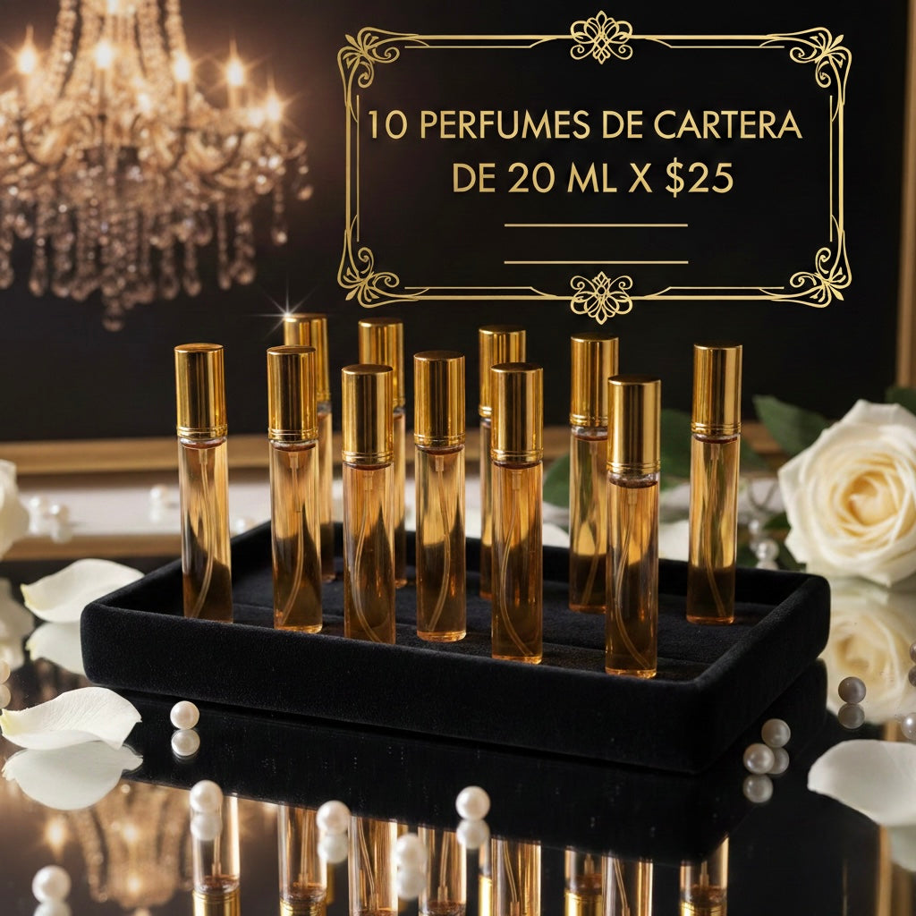 10x$25 PERFUMES DE CARTERA 20ML